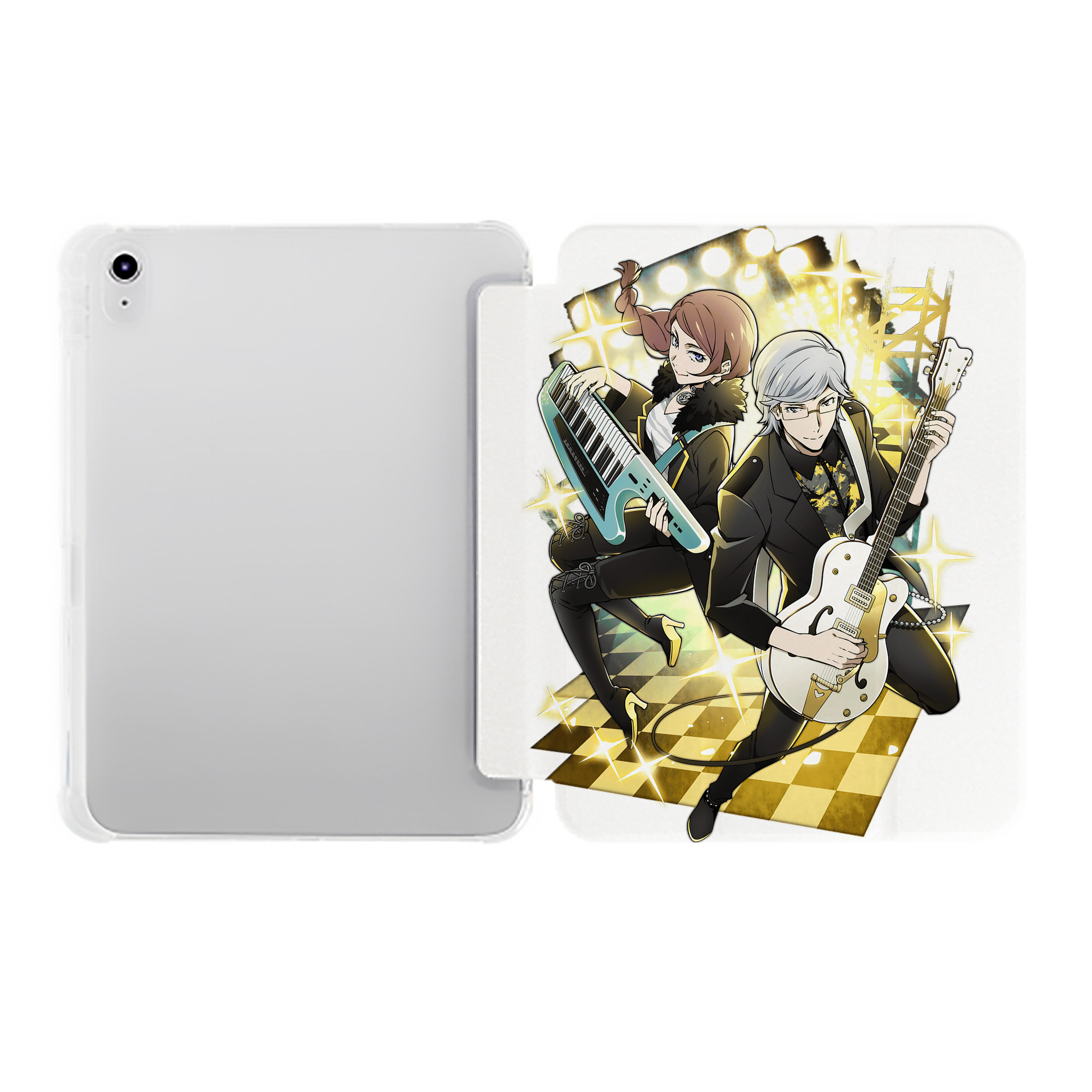 （画像用） 文豪ストレイドッグス Bungo Stray Dogs IPad ケース ペン収納付き 三つ折りスタンド PUレザー×シリコン 対応機種9.5/10.5/10.9インチ